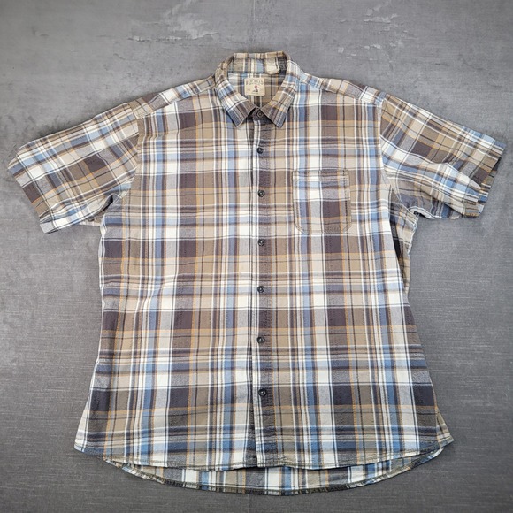 Red‎ Head Vintage Plaid Shirt Short Sleeve Button Up Casual 2XL - Picture 1 of 12